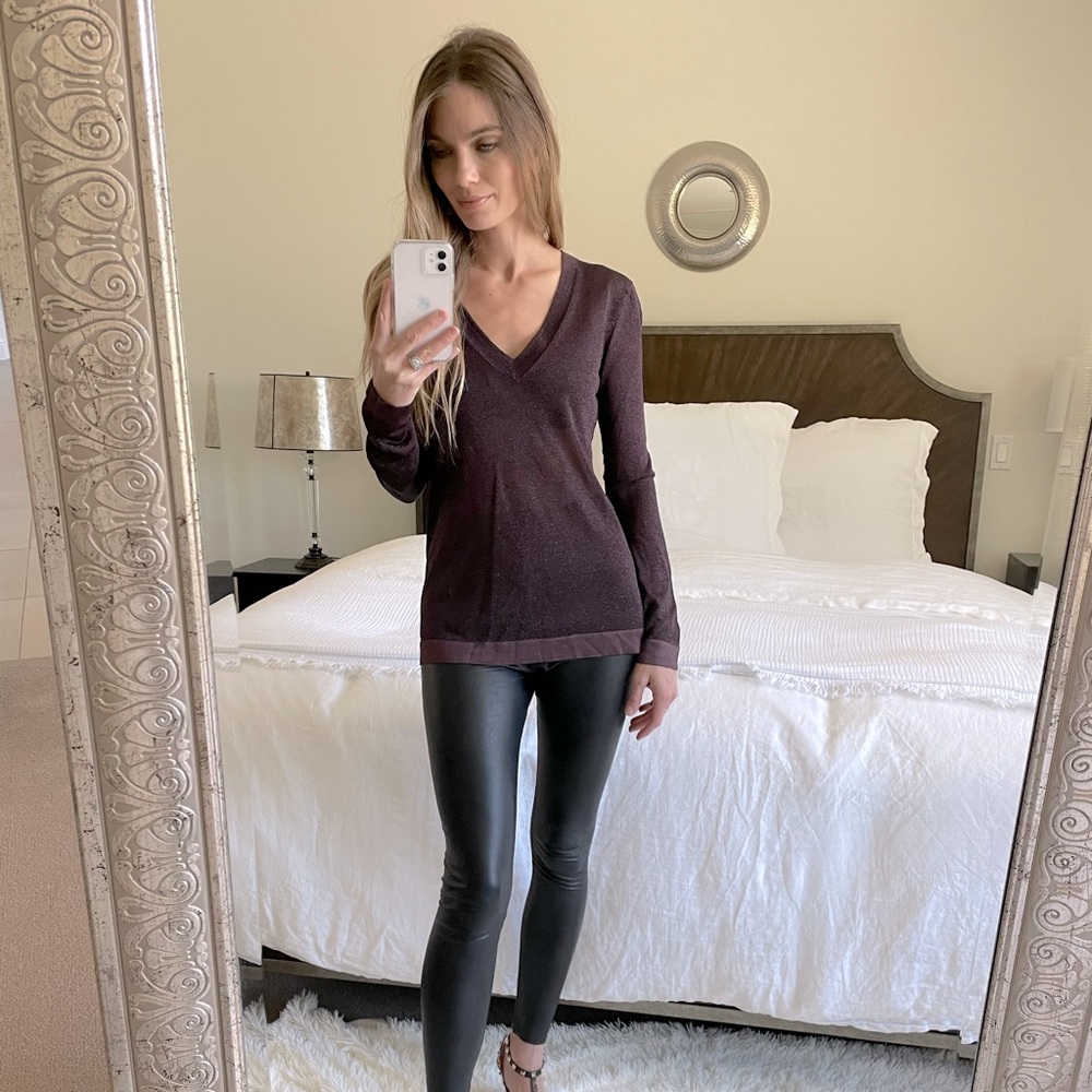 Rag & Bone plum knit top